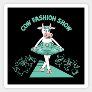 Cow fashion show Sticker